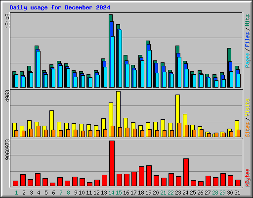 Daily usage for December 2024