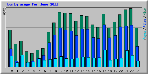 Hourly usage for June 2011