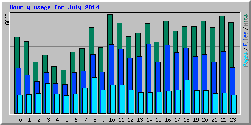 Hourly usage for July 2014