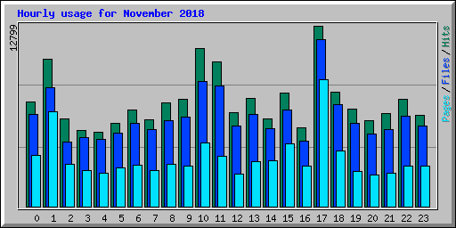 Hourly usage for November 2018