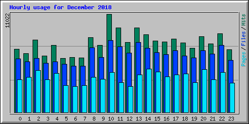 Hourly usage for December 2018