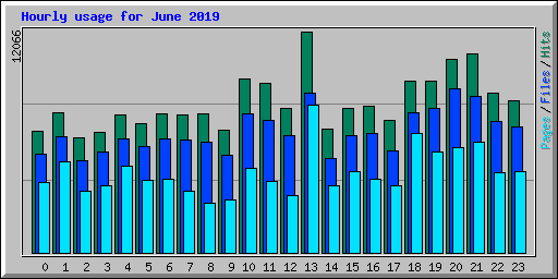 Hourly usage for June 2019