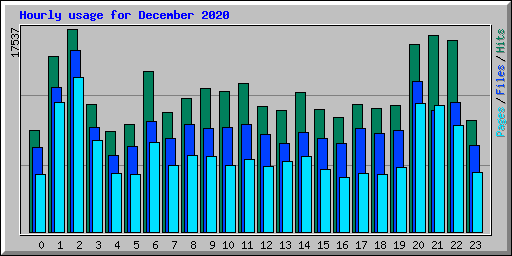Hourly usage for December 2020