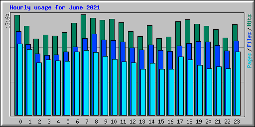 Hourly usage for June 2021