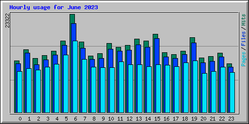 Hourly usage for June 2023