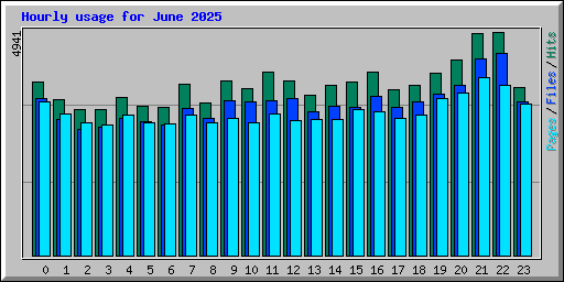 Hourly usage for June 2025