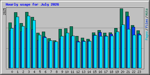 Hourly usage for July 2026