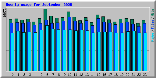 Hourly usage for September 2026
